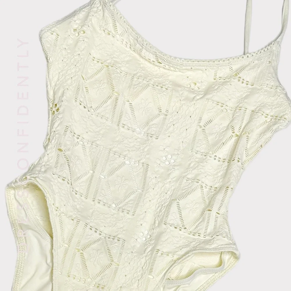 FRANKIES BIKINIS Juliet Cheeky One Piece Swimsuit, Angel Dust, Medium